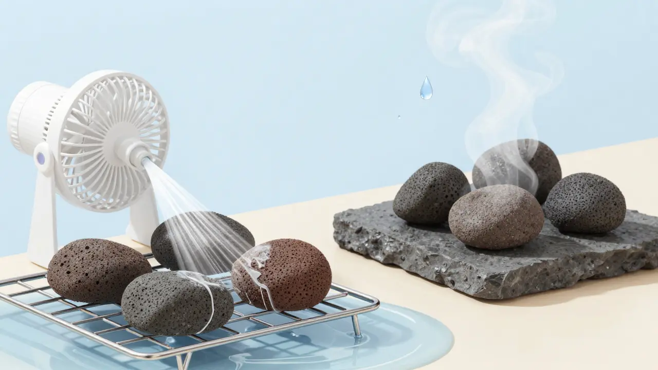 Bezpečné chlazení kamenů ventilátorem a vzduchem